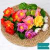 Small 7-Head Lotus Flower Silk Simulation for Buddhist Altar or Living Room Decor
