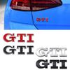 Cpbtj9 1 peça Emblema de Metal 3D GTI Emblema Frontal da Grelha do Carro Adesivo do Porta-malas Traseiro Para VW Polo Golf 5 Mk5 MK6 Jetta Tiguan Passat