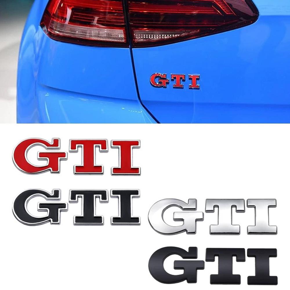 Cpbtj9 1 peça Emblema de Metal 3D GTI Emblema Frontal da Grelha do Carro Adesivo do Porta-malas Traseiro Para VW Polo Golf 5 Mk5 MK6 Jetta Tiguan Passat