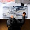 Large XXL Gold Vein Marble Mouse Pad Office Desk Mat Non-Slip Rubber Overlock Edges Keyboard Pad for Home Office Laptop Gamer