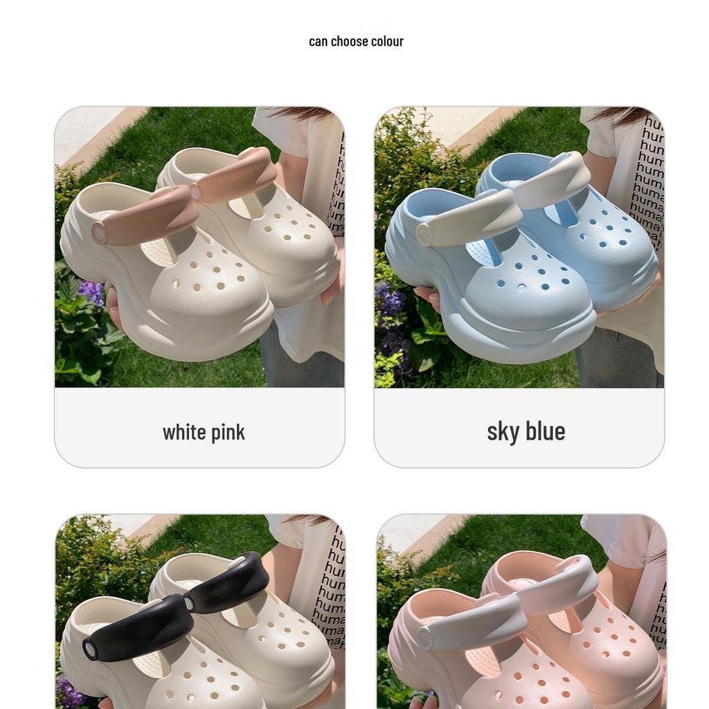 New Women's EVA Clogs: Non-Slip Beach Slippers, Thick Sole, Closed-Toe, Summer Footwear for Girls – Feels Like Stepping On Clouds.