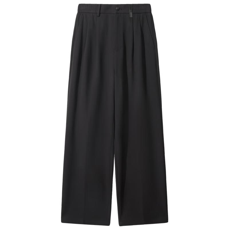 

Men s Loose Fit Faux Wool Pleated Casual Pants XL