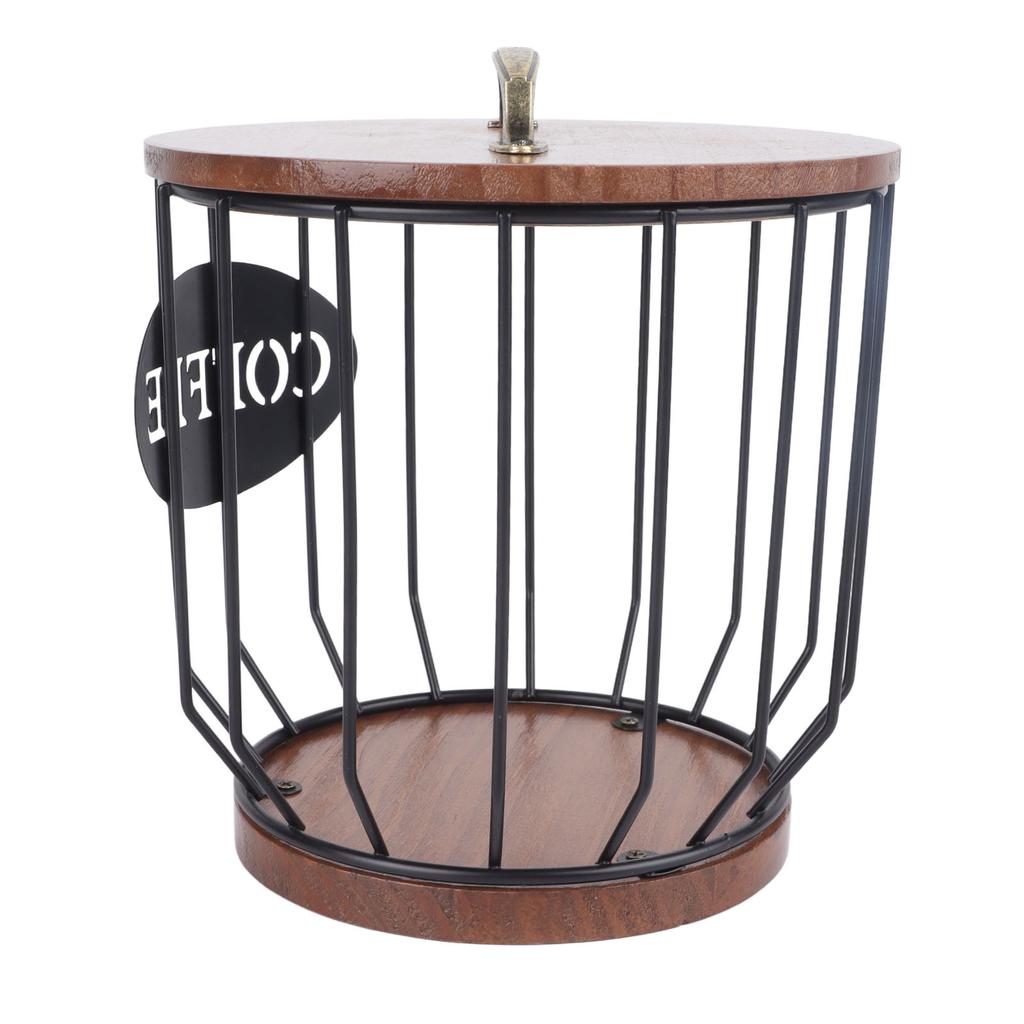 Rustic Coffee Filter Holder with Lid Coffee Filter Storage Container Coffee Pod Holder for Counter Coffee Bar Accessories Decor