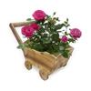 Wooden Cart Flowerpot Succulents Ornament Cartoon Cart Planter Box Rectangular Flower Pot with Wheel Planter Garden Decor