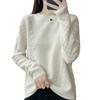 Autumn And Winter Wool Sweater Women'S Twisted Solid Color Semi-Turtleneck Soft Waxy Thick Sweater Loose Knitted Bottoming Shirt