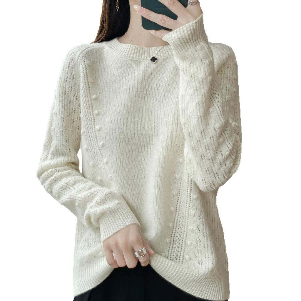 Autumn And Winter Wool Sweater Women'S Twisted Solid Color Semi-Turtleneck Soft Waxy Thick Sweater Loose Knitted Bottoming Shirt
