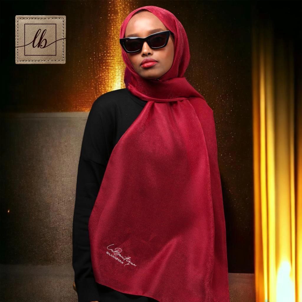 

Simli Şal - Bordo - 70x190