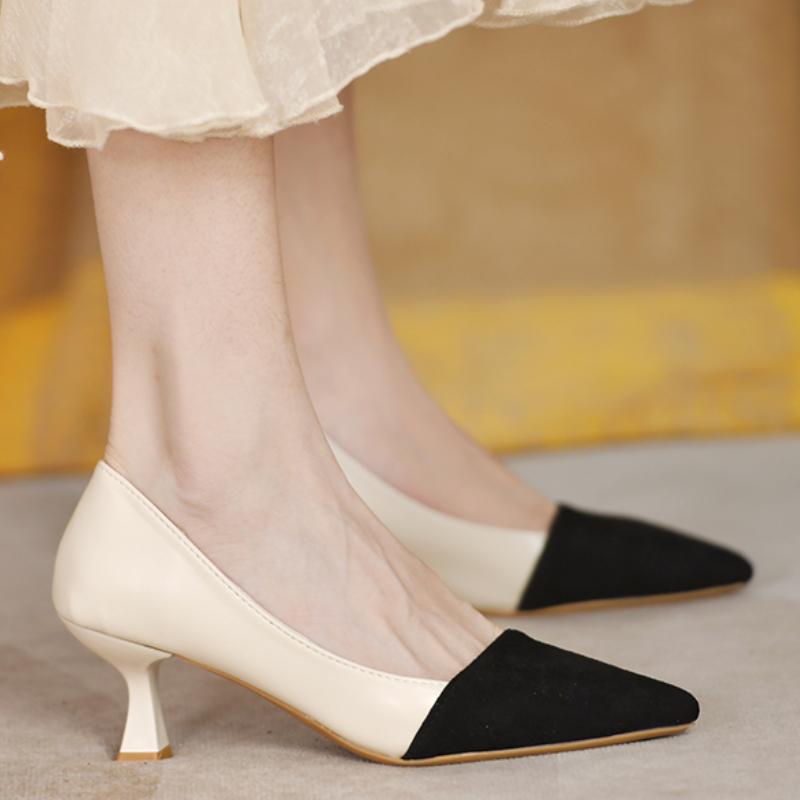 Женские туфли-лодочки с острым носком дизайнерские босоножки на каблуке летний тренд 2025 новая мода шпильки туфли-лодочки платье женская обувь 39 покинуть белый 3988₽