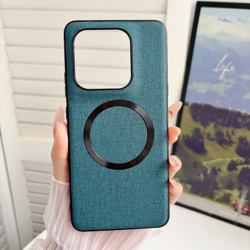 For Magsafe Clothing Design Hard Case For Motorola Edge 70 60S 60 Pro Fusion+ Anti-Shock Leather Hard Case For Moto X70 Air Pro