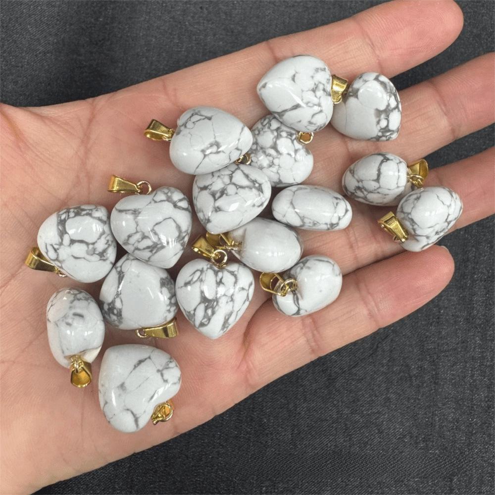 5PCS 15mm Size Stone Pendants Amethyst Material Small Pendant Amethyst Rose Quartz Necklace Design