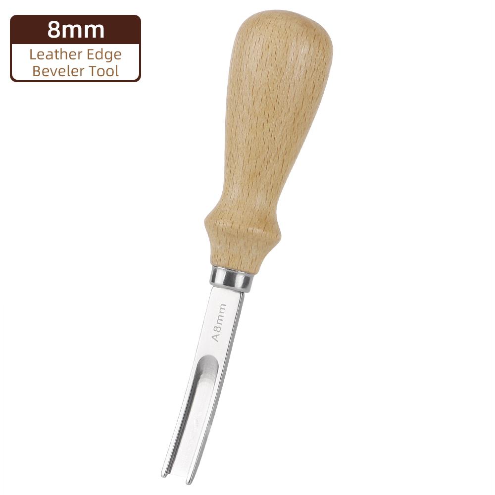 4/6/8mm Leather Edge Beveler Tool, Wide Head Leathercraft Edge Skiving Beveler, Leather Edge Cutting Trimmer, DIY Craft Tool