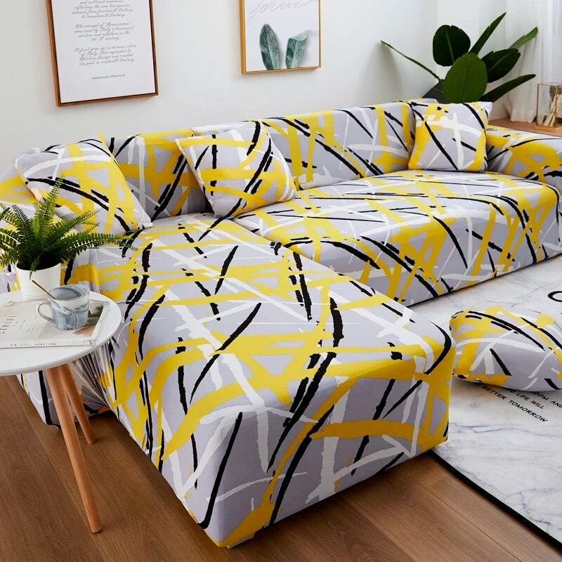 Elastic Sofa Slipcovers Sofa Covers for Living Room Housse Canape 1/2/3/4 Seat Couch Cover Stretch Sectional Furniture Protector