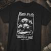 T-shirt Tournée Européenne de la Peste Noire, T-shirt Metal Rat de la Peste Médiévale, T-shirt Histoire Humoristique Sombre, Design Gothique Vintage de la Pestilence