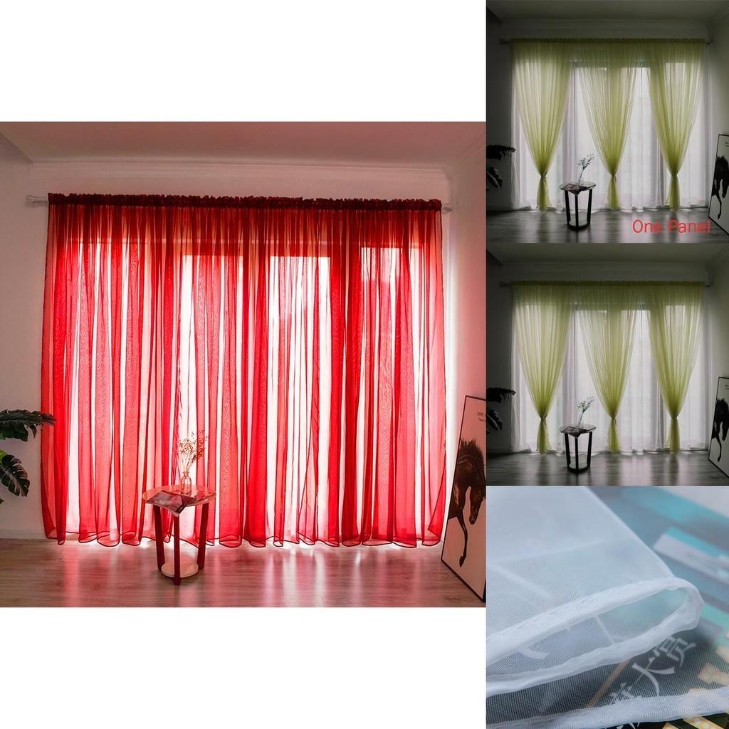 Elegant Solid Sheer Panel Window Curtain In Vibrant Colors For Any Room Dcor
