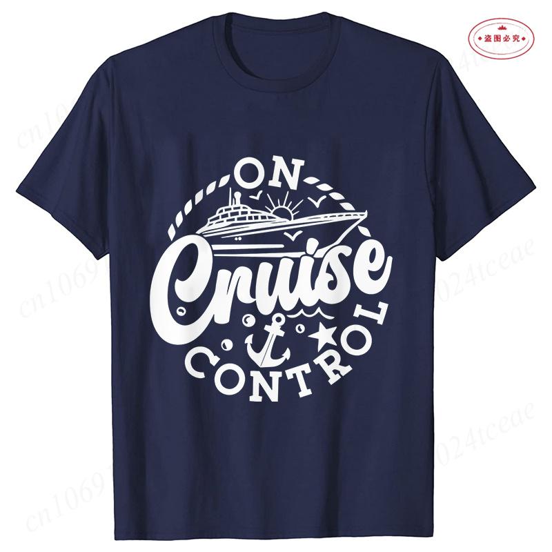 

On Cruise Control T-shirts for Men Women Clothing Summer Holiday Vacation Trip Travel Party Y2k Tops Family Matching Unisex Tees 4XL