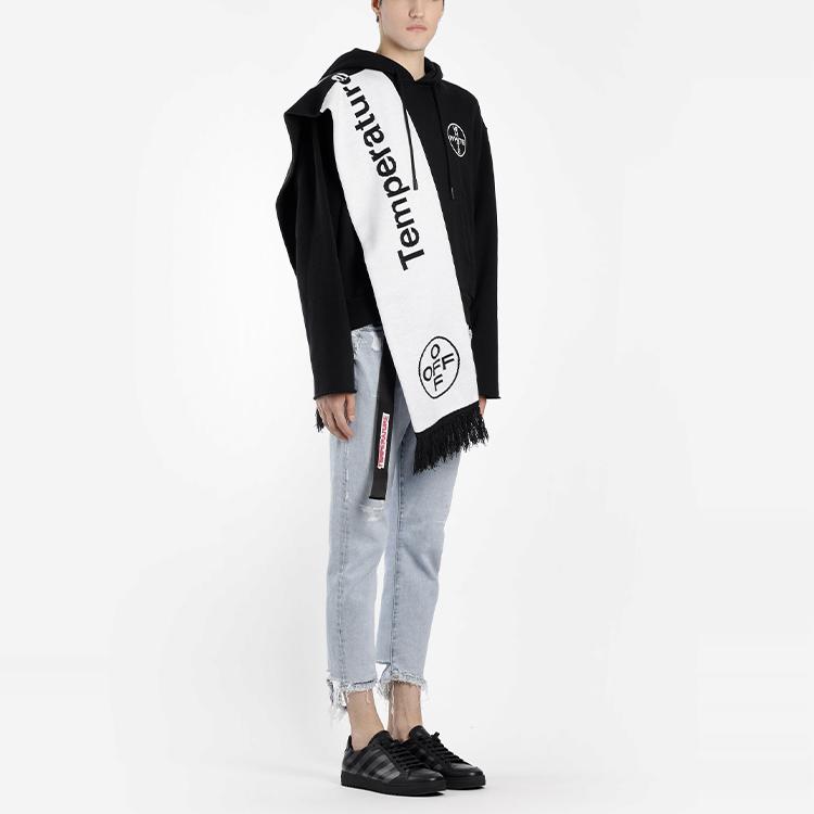 Off-White Sweatshirts Men's Black Hooded Moderate Regular OMBB031S181920231001