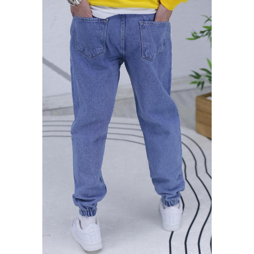 Men's Jeans With Elastic Cuffs, Boyfiren Jeans Pnt. 646