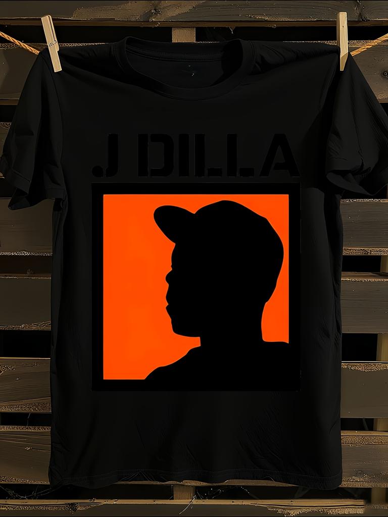 J. Dilla & Slum Village Graphic T-Shirt Mens Tshirt Womens Tshirts with Letters Print Short Sleeves T-Shirt Casual Street Tee Shirt Top