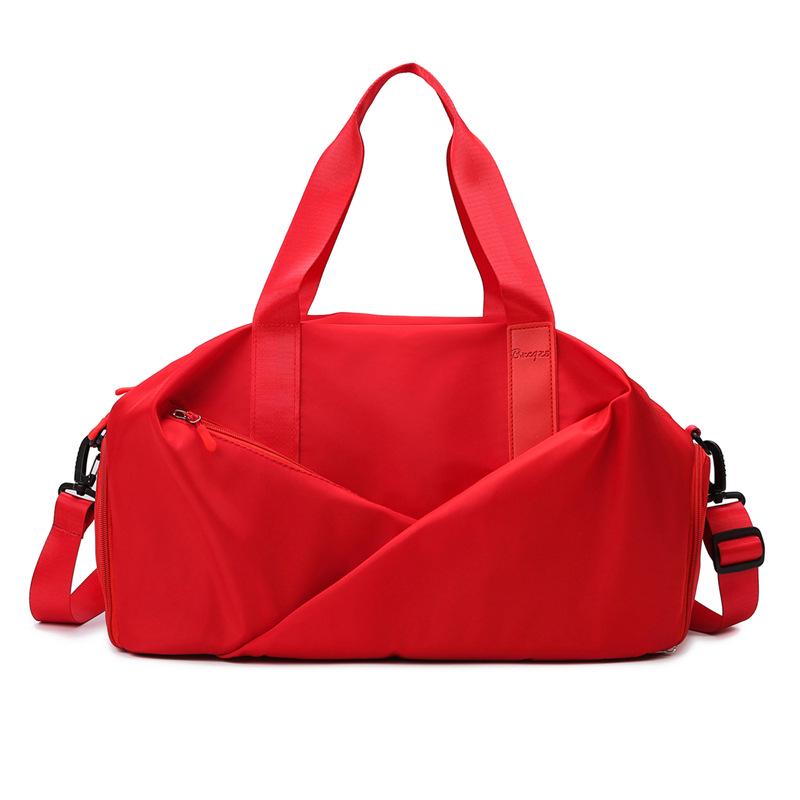 Women's Sports Gym Bag with Shoe Compartment, Wet/Dry Separation, Water-Repellent Oxford Cloth, Ideal for Yoga, Swimming, and Travel.