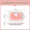 Cute Cartoon Ceramic Dinnerware Set: Bowls, Plates, and Chopsticks for Single Person