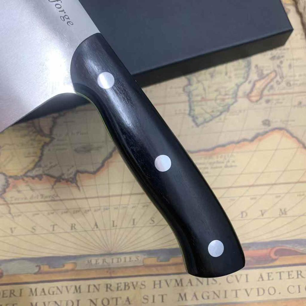 7.5 Inch Slicing Knife 3-layers Tamahagane Steel Blade Ebony Handle Sharp Chef Cleaver Meat Cutting Vegetables Kitchen Knives