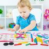 Children Wooden Toys Creative Board Nail Board Montessori Math Toys Geometric Column Set Pegboard for Early Education Sensory