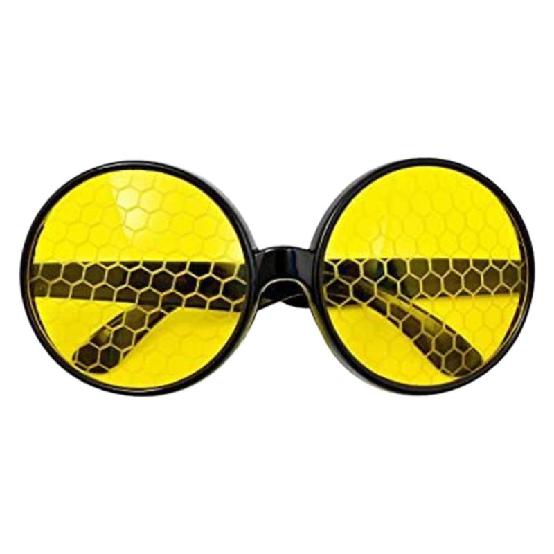 1set Cute Students Halloween Cartoon Bee Hairhoop & Sunglasses for Cosplay Party