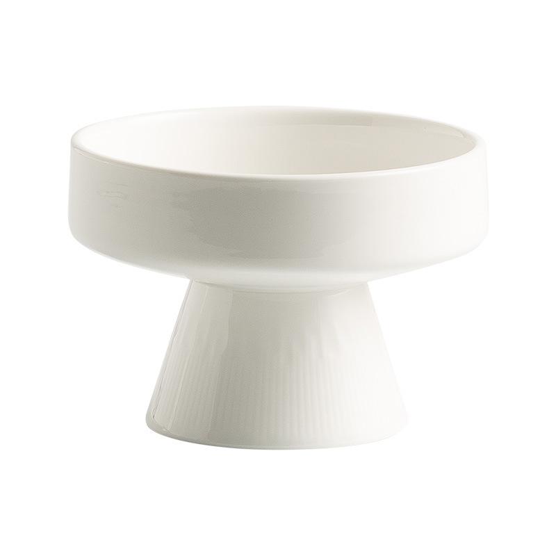 Japanese Tall Dim Sum Plate Restaurant Chinese Pastry Plate Household Afternoon Tea Plate Banquet Tableware Tray Cold Vegetable Bowl