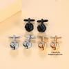 Popular European & American Twisted Sleeve Hollow Cufflinks for Men's Shirts