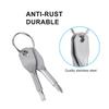 2 STÜCK Outdoor Edelstahl Tragbares Schraubendreher-Set Werkzeug mit Schlüsselring (Silber)