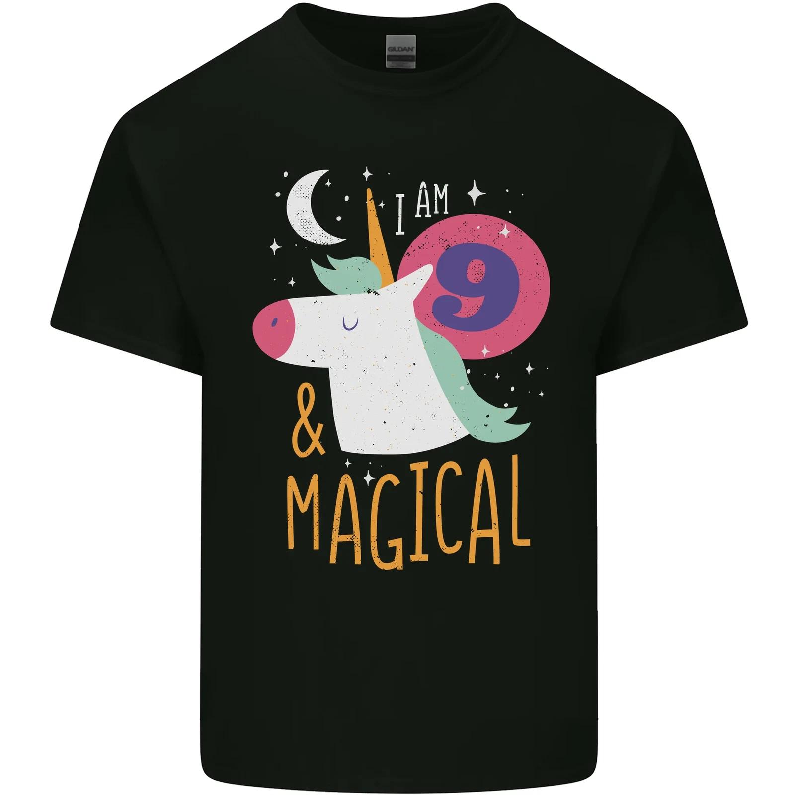 9 Year Old Birthday Girl Magical Unicorn 9th Kids T-Shirt Childrens 2XL