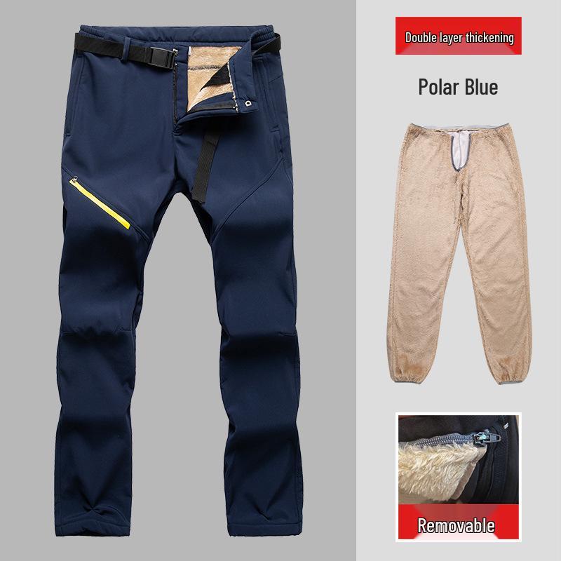 Unisex Softshell Waterproof Fleece Climbing Pants for Autumn/Winter L