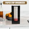 Tassenhalter Organizer Rack für Arbeitsplatte Bar Büro Pappbecher Ständer Spender Verschleißfest Haushalt Kaffeetassen Deckel Aufbewahrung
