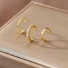 Women's Geometric Zirconia Clip-on Earring Set Ear Cuff No Piercing