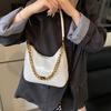 New Casual Retro Tote Bag Carrying One Shoulder Soft Leather Hand Chain Bag Women's Fashion Armpit Bag