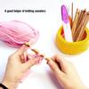 44Pcs Bamboo Circular Crochet Tube Sewing Needle Wood Knitting Tool Set