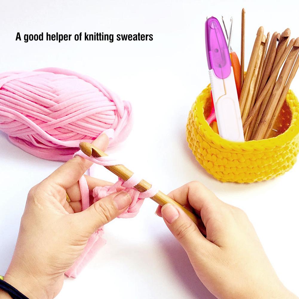 44Pcs Bamboo Circular Crochet Tube Sewing Needle Wood Knitting Tool Set