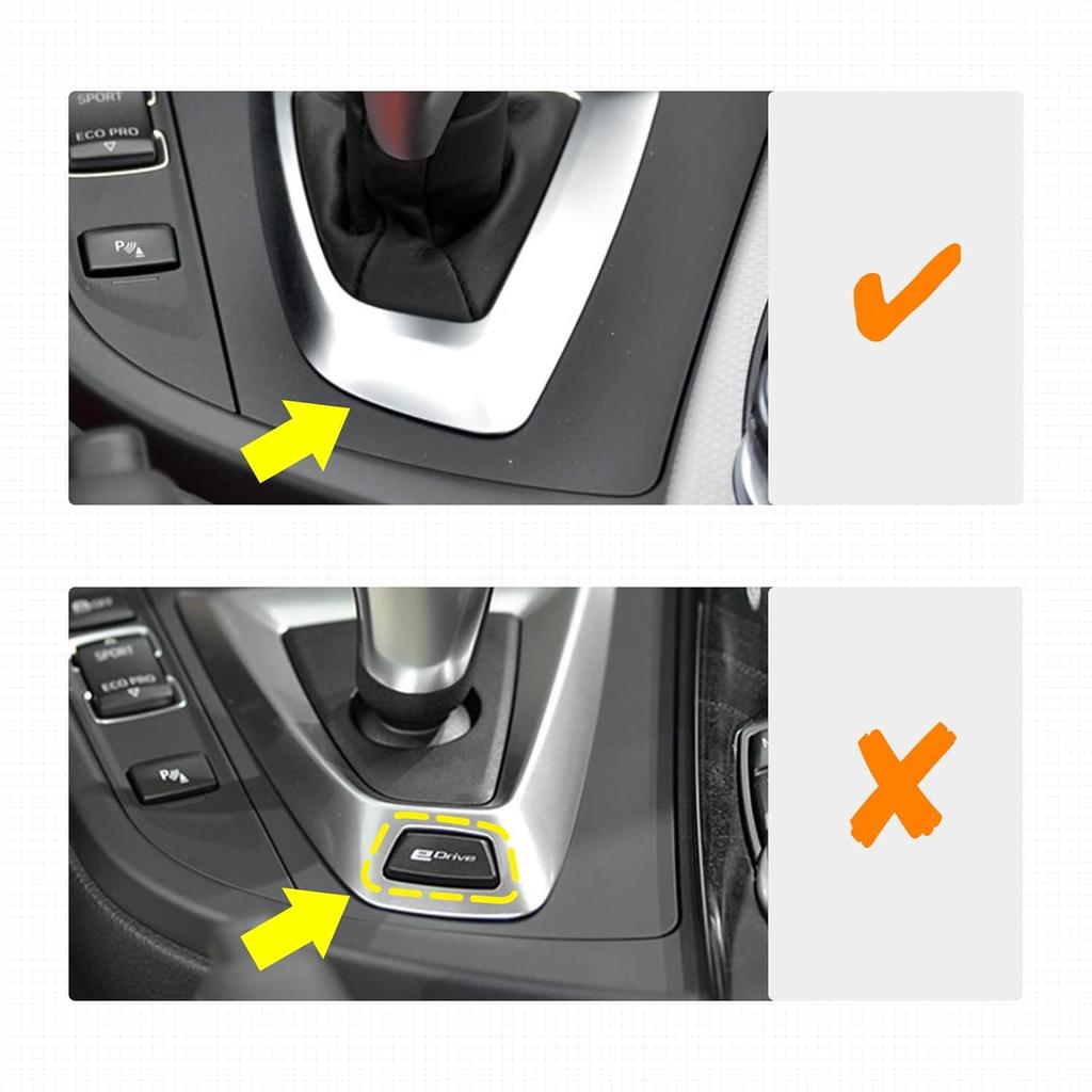 Car Gear Shift Panel Sticker Decal Carbon Fiber Trim fits for BMW F30 F31 F34 3GT F32 F33 F36 2012- Accessories - 330e NOT FIT (Black)