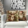 New Christmas Throw Pillow Cover Printed Holiday Living Room Sofa Decorative Cushion Cover Cushion Cover