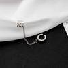 Orecchini a clip con catena a nappa in acciaio inossidabile color argento alla moda hip-hop per uomo donna piercing finto ear cuff gioielli per feste regali