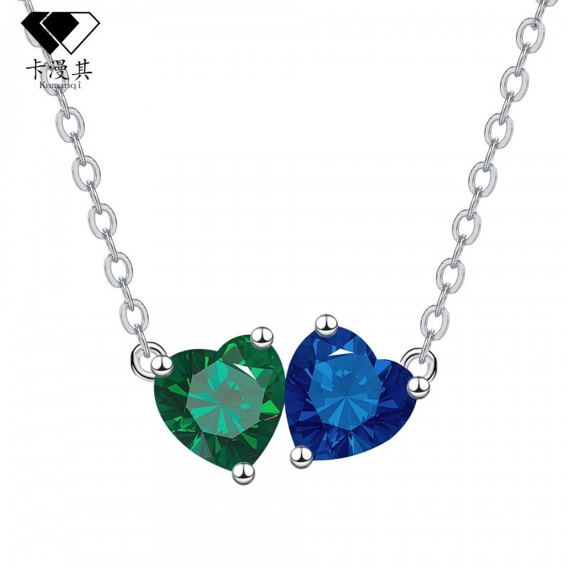 Womens Heart Shape Pendant Necklace With Rhinestone Accents Tone Cross Chain Minimalist Fashion Choker Daily Wear Silver