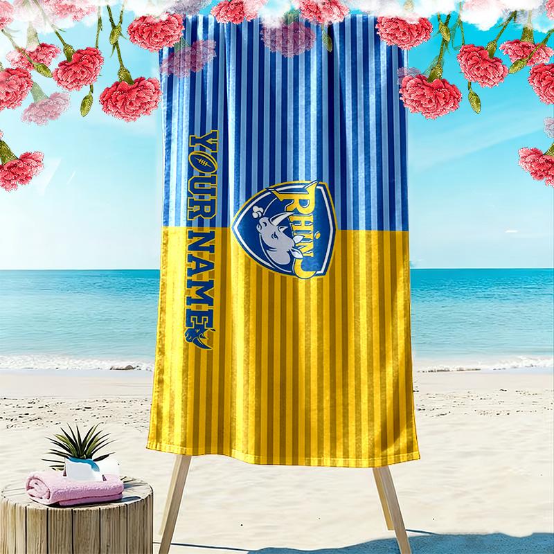 Leeds Rhinos Print Beach Towel, Large Soft Quick Dry Towel for Beach Camping Swimming