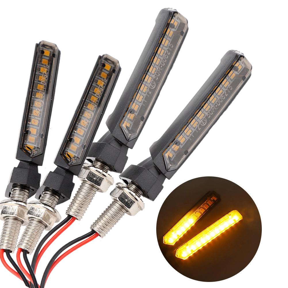 Motorcycle Flowing Water 12LED Turn Signal Light Indicator Flashing Lamp Decoration All Motorcycles 4pcs