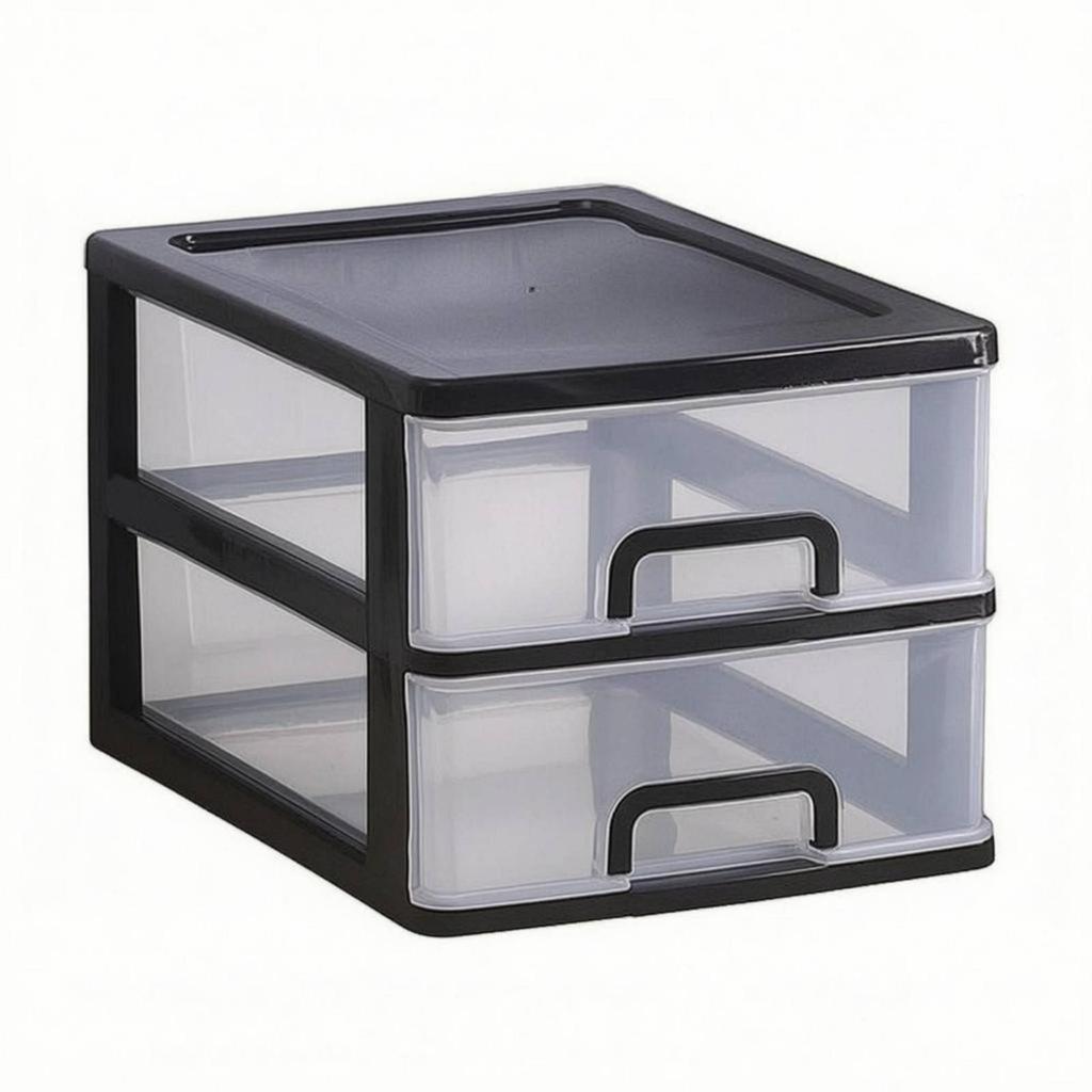 Desktop Drawer Organizer Translucent Fronts Office Supply