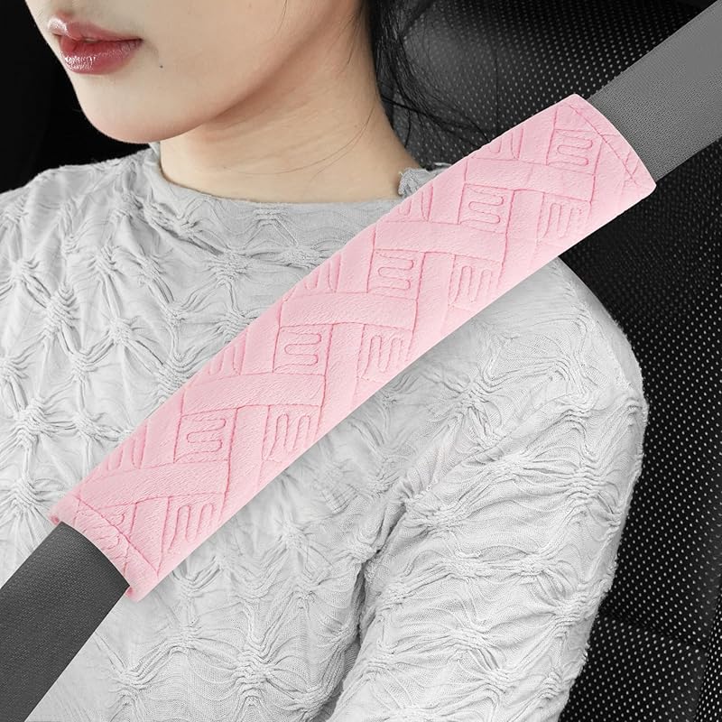 JUSTTOP 2-Pack Universal Car Seat Belt Pads Cover For A More Comfortable Driving, Seat Belt Shoulder Strap Covers Harness Pad For Car Interior