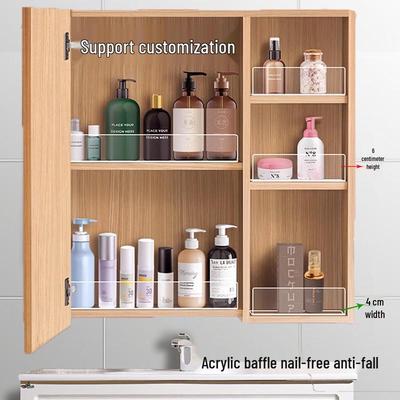JNL Acrylic L-shaped Mirror Cabinet Storage Shelf