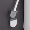 Wall-Mounted Silicone Toilet Brush Set Efficient Cleaning Portable Design with Holder Bathroom Cleaning Ergonomic Brush Flexible Bristles