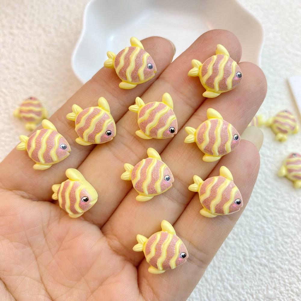 30Pcs New Cute Resin Cartoon Ocean Series Crab Turtle Octopus Flat Back Ornament Jewelry Making Manicure Hairwear Accessories