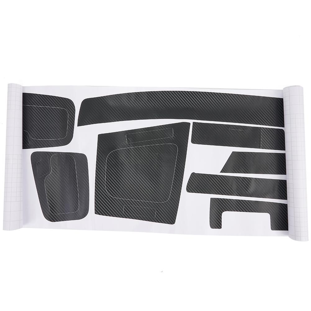 1 Satz Auto-Armaturenbrett-Karbonfaser-3D-Wrap-Zieraufkleber, Armaturenbrett-Zierleiste für BMW 3er-Serie E46 1998-2005, Innenausstattung