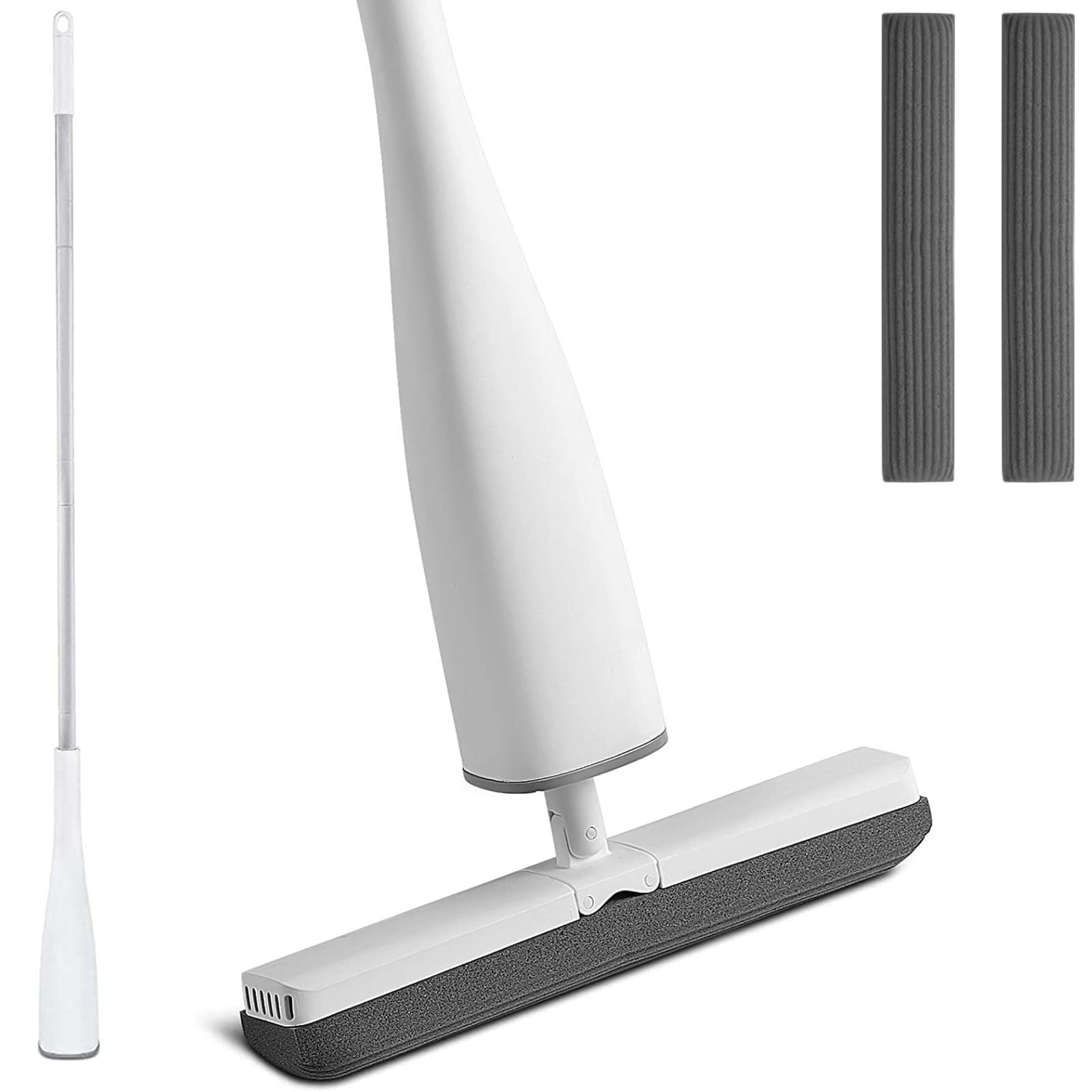 

Губка для пола впитывающая с плоской регулируемой насадкой, подходит для окон, можно использовать в мокром виде и не нужно мыть, для сухой и влажной уборки, ПВА белая швабра,